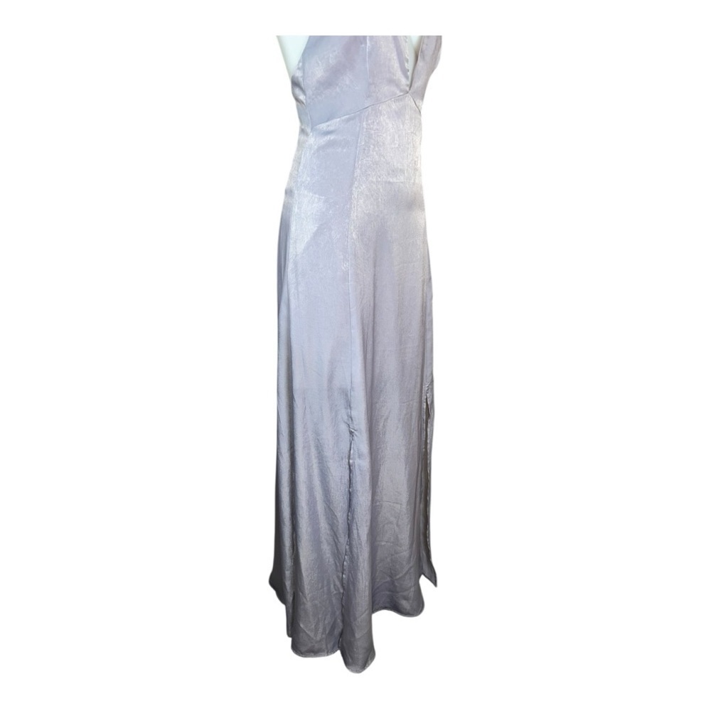Ark NC by PROMGIRL Waverly Maxi Satin Dress Size Small Lavender Elegant Gown NWT - Picture 5 of 16